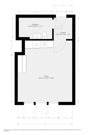 Pronájem bytu 1+kk, Brno, Dornych, 30 m2