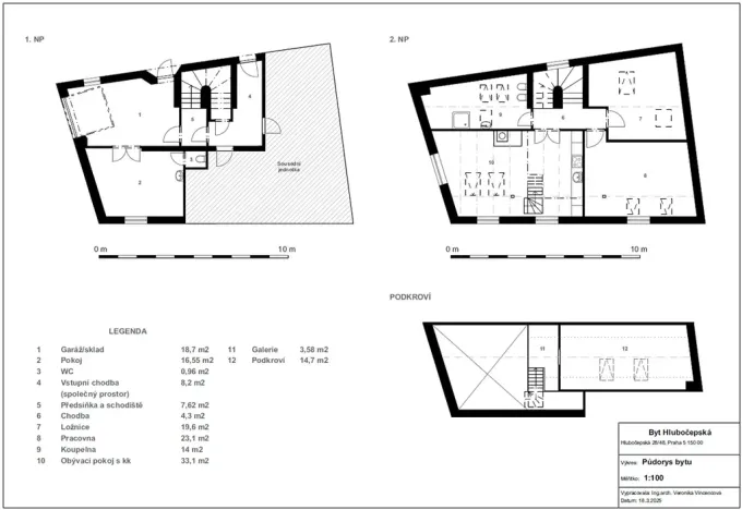 Prodej rodinného domu, Praha - Hlubočepy, Hlubočepská, 156 m2