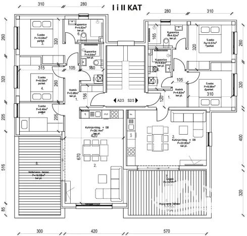 Prodej bytu 4+kk, Novalja, Chorvatsko, 78 m2