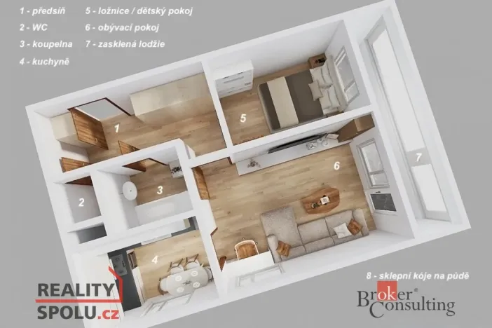 Prodej bytu 2+kk, Praha, Vodnická, 51 m2