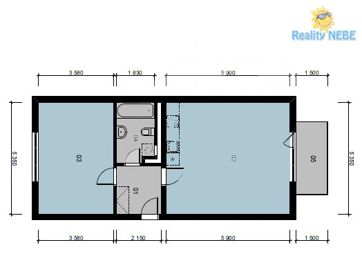 Prodej bytu 2+kk, Praha - Uhříněves, Karla Zicha, 66 m2