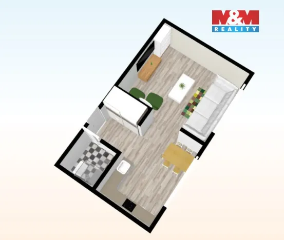 Pronájem bytu 1+kk, Kladno, Sevastopolská, 35 m2