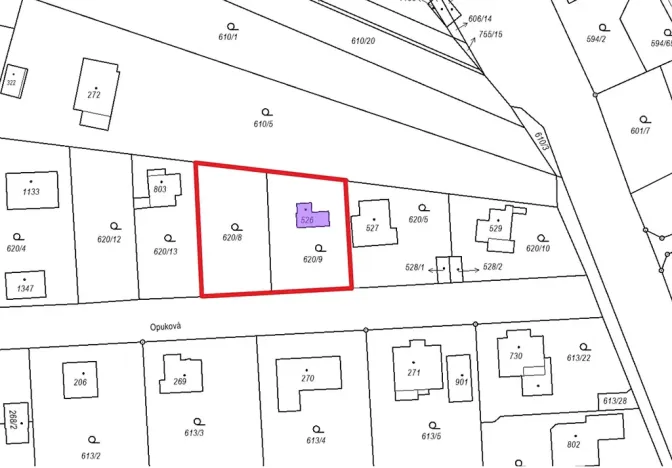Prodej pozemku pro bydlení, Kamenice, Opuková, 1008 m2