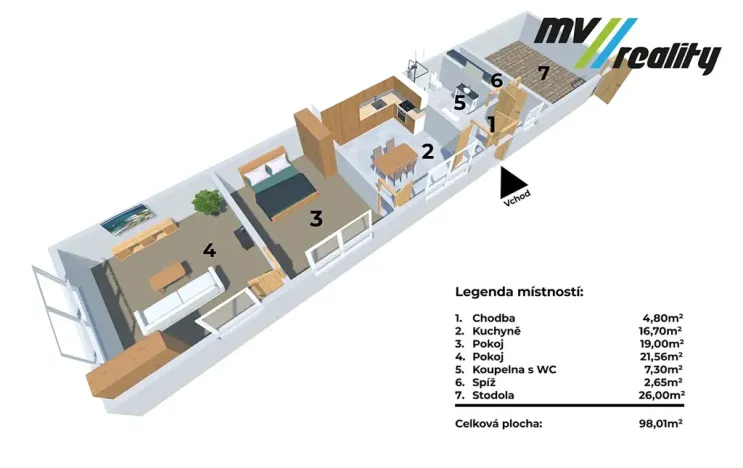 Prodej rodinného domu, Kostelní Lhota, 75 m2