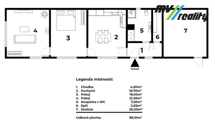 Prodej rodinného domu, Kostelní Lhota, 75 m2