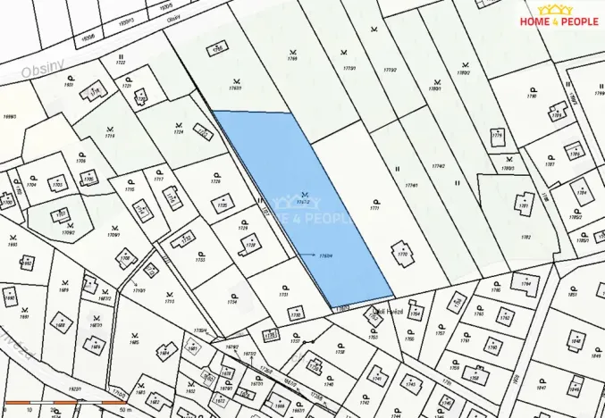 Prodej zahrady, Praha - Lipence, 2442 m2