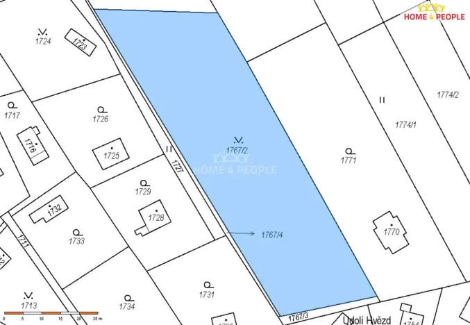 Prodej zahrady, Praha - Lipence, 2442 m2