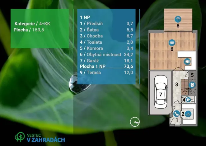 Prodej rodinného domu, Vestec, Vrbová, 153 m2