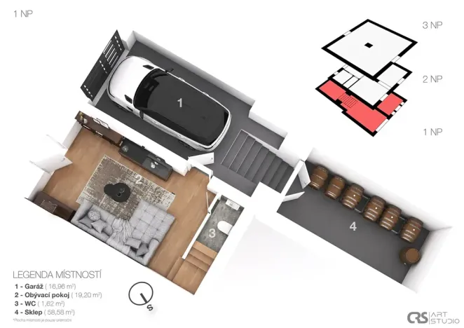 Prodej rodinného domu, Dobšice, Leska, 80 m2