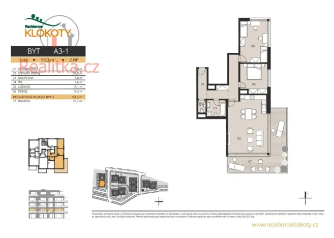 Prodej bytu 3+kk, Tábor, Jaroslava Vacka, 93 m2