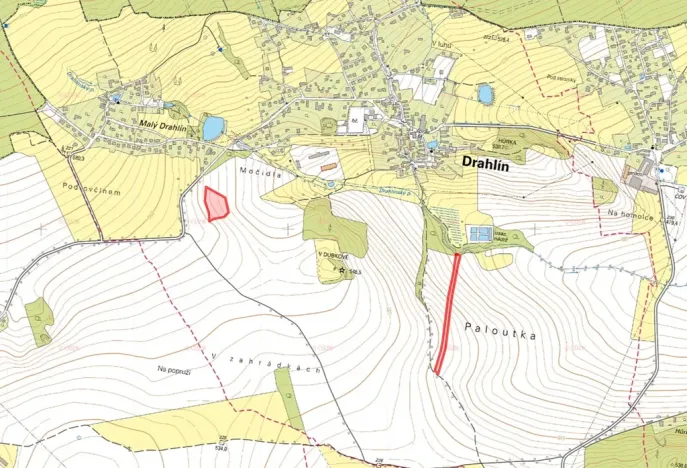 Prodej pole, Drahlín, 16173 m2