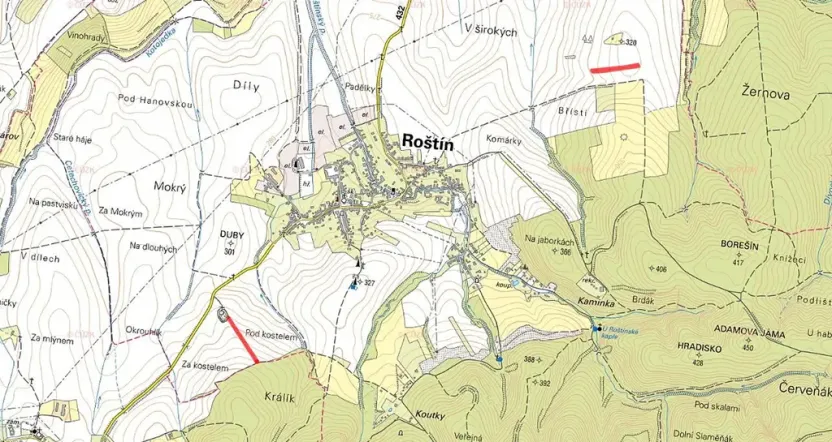 Prodej pole, Roštín, 5325 m2
