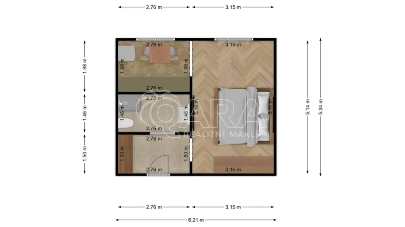 Pronájem bytu 1+1, Praha - Strašnice, U kombinátu, 30 m2
