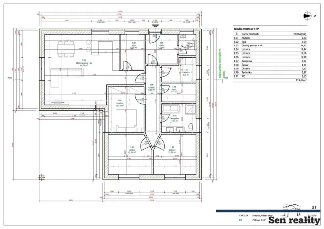 Prodej rodinného domu, Dašice, Za Barevnou, 120 m2