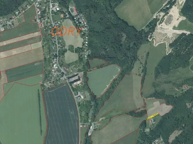 Dražba pozemku, Odry, 574 m2