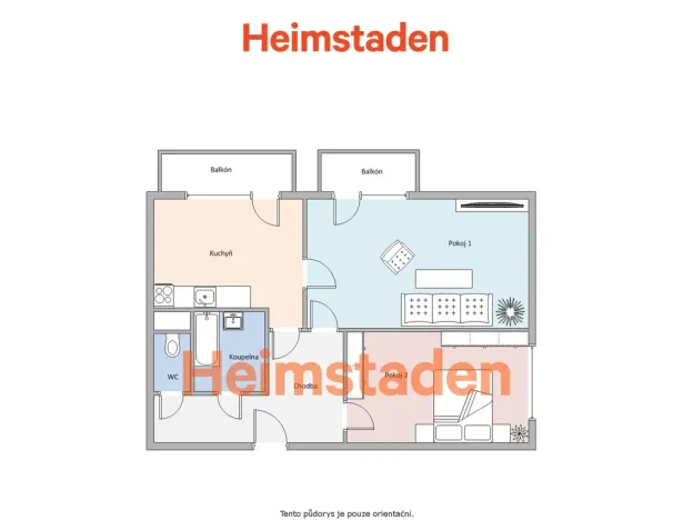 Pronájem bytu 2+1, Frýdek-Místek - Místek, Marie Majerové, 63 m2