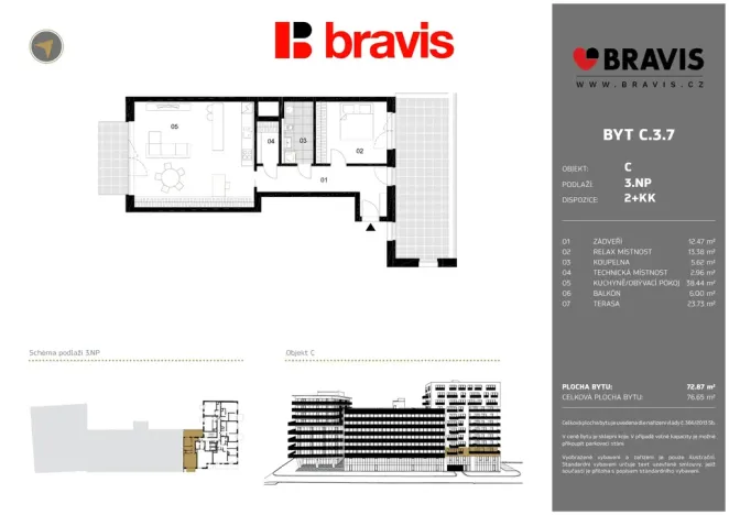 Prodej bytu 2+kk, Brno - Staré Brno, Fuchsova, 76 m2
