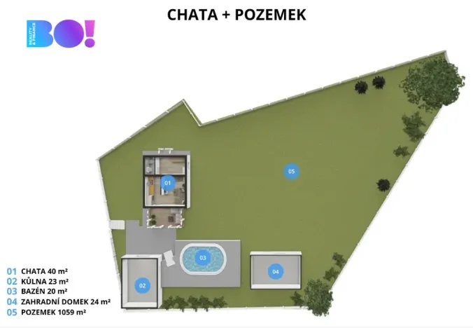 Prodej pozemku pro bydlení, Dolní Lhota, 1059 m2