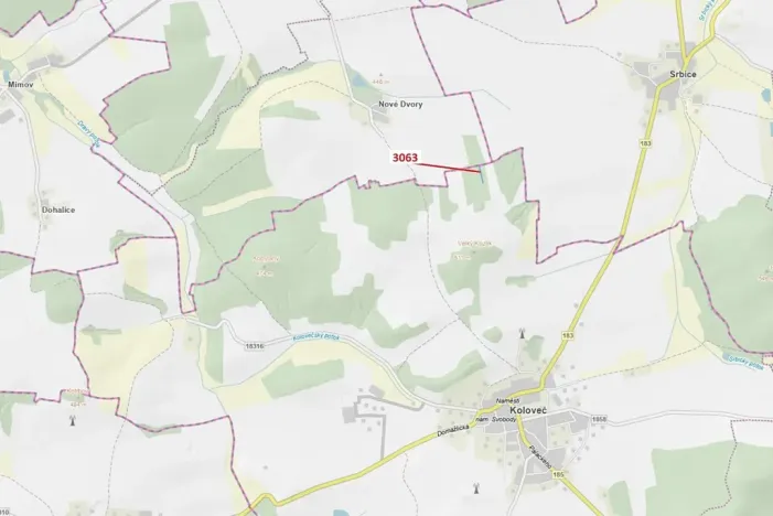 Dražba lesa, Koloveč, 703 m2