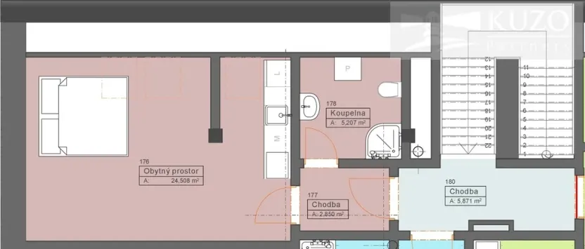 Prodej bytu 2+kk, České Budějovice, Rudolfovská tř., 43 m2