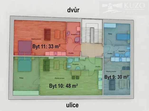 Prodej bytu 1+kk, České Budějovice, Rudolfovská tř., 33 m2