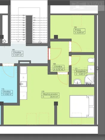 Prodej bytu 1+kk, České Budějovice, Rudolfovská tř., 41 m2