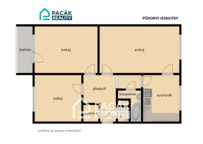 Pronájem bytu 3+1, Olomouc, Nešporova, 74 m2