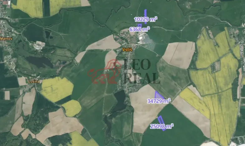 Prodej pole, Vstiš, 76424 m2