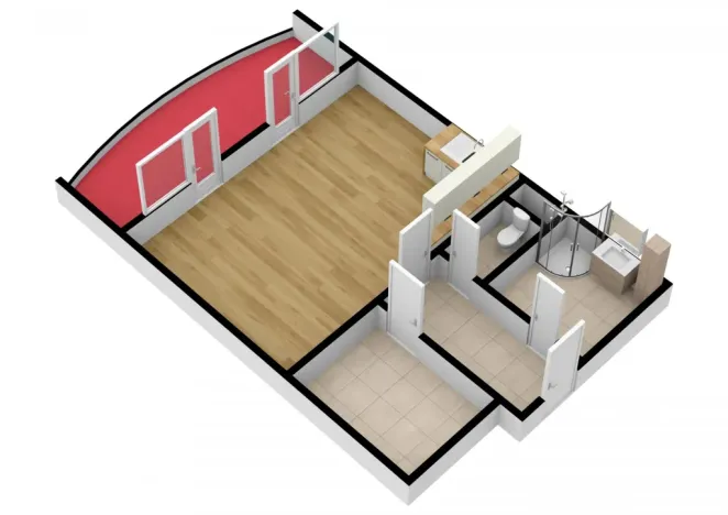 Pronájem bytu 1+kk, Praha - Bohnice, Ústavní, 46 m2