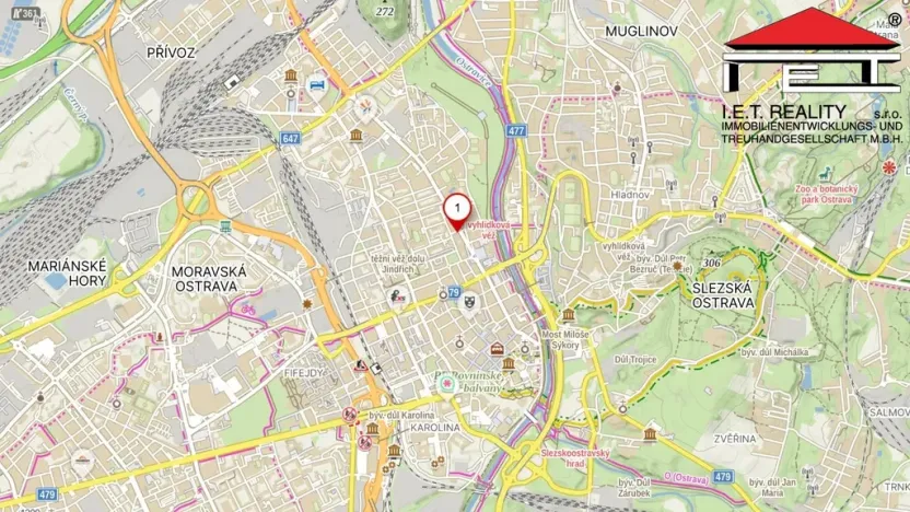 Pronájem ordinace, Ostrava, Sokolská třída, 42 m2