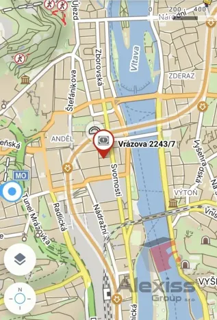 Pronájem bytu 3+kk, Praha - Smíchov, Vrázova, 76 m2