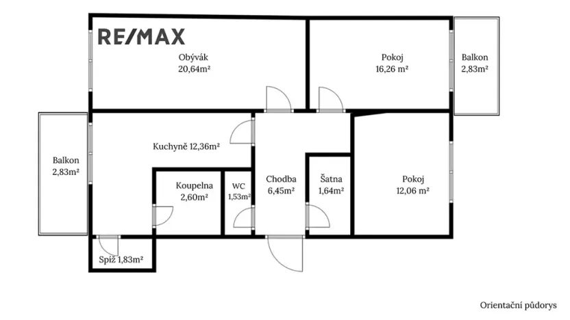 Prodej bytu 3+1, Brno, Kamanova, 78 m2