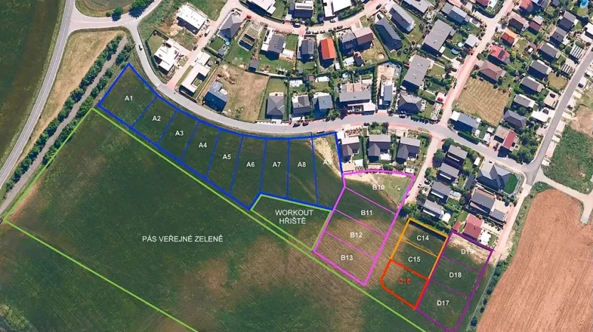 Prodej pozemku pro bydlení, Hrušovany u Brna, Pod Střediskem, 767 m2