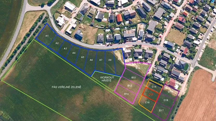 Prodej pozemku pro bydlení, Hrušovany u Brna, Pod Střediskem, 611 m2