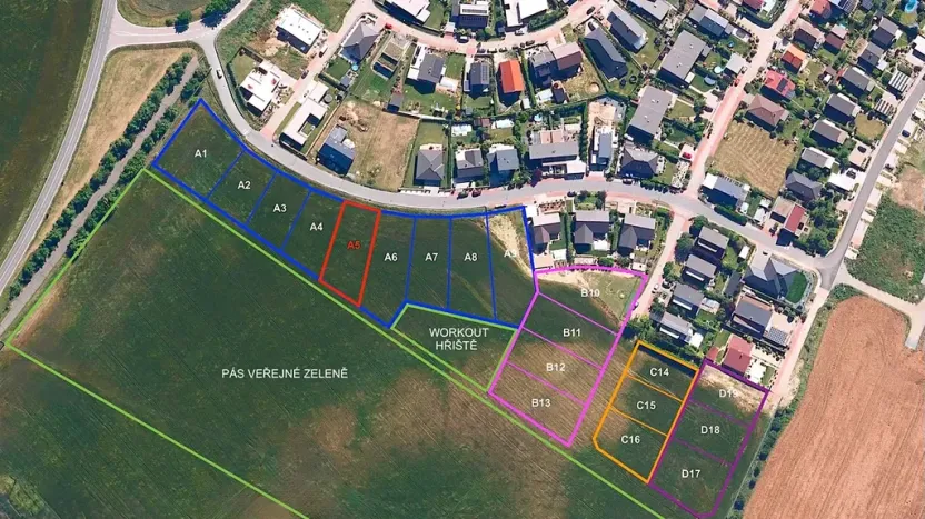 Prodej pozemku pro bydlení, Hrušovany u Brna, Pod Střediskem, 896 m2