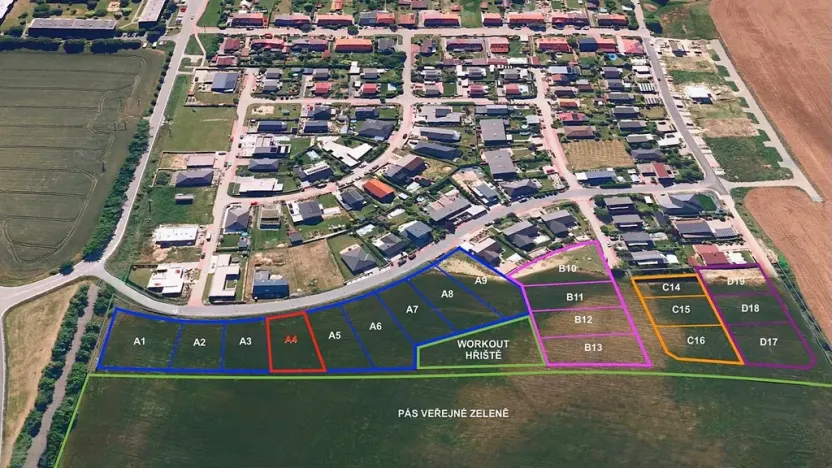 Prodej pozemku pro bydlení, Hrušovany u Brna, Pod Střediskem, 820 m2