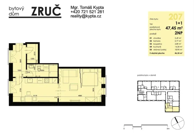 Pronájem bytu 1+1, Plzeň - Severní Předměstí, Bolevecká, 47 m2
