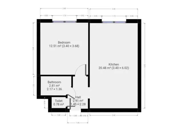 Prodej bytu 2+kk, Praha - Krč, Štúrova, 39 m2