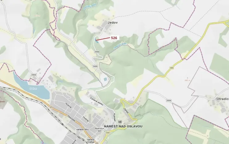 Dražba lesa, Náměšť nad Oslavou, 1796 m2