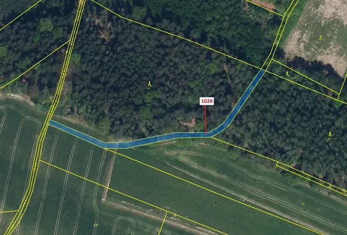 Dražba pozemku, Olešnice, 1135 m2