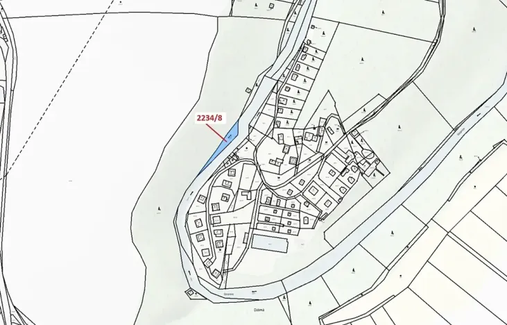 Dražba pozemku, Římov, 682 m2