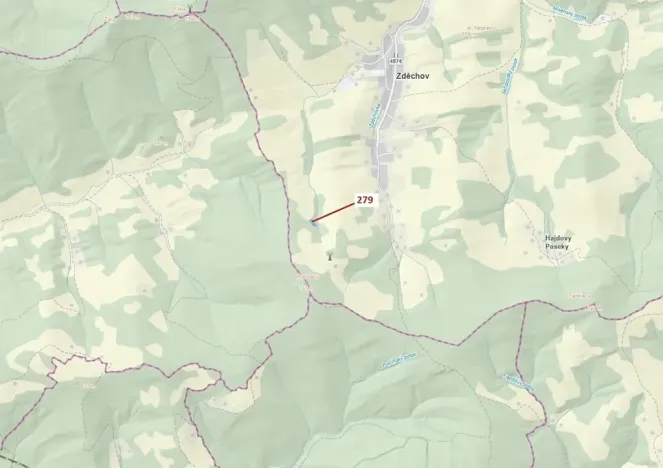 Dražba lesa, Zděchov, 1413 m2