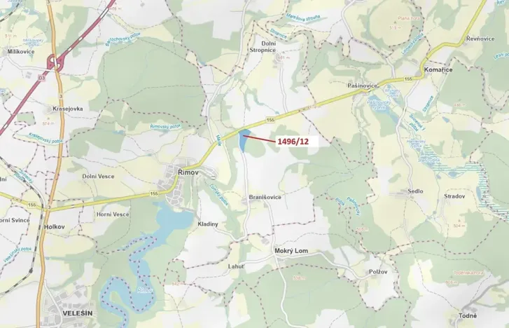 Dražba lesa, Římov, 52265 m2