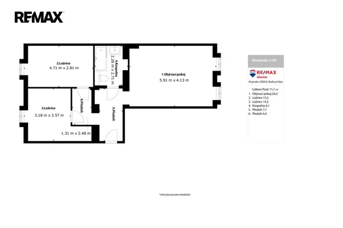 Prodej bytu 3+kk, Karlovy Vary, Moskevská, 72 m2