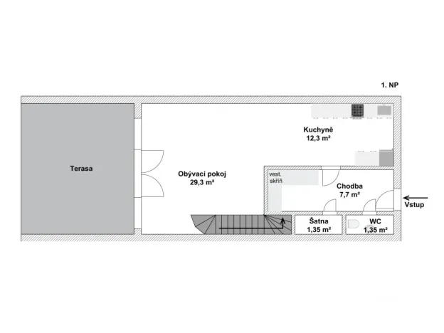 Prodej rodinného domu, Kuřim, Metelkova, 105 m2