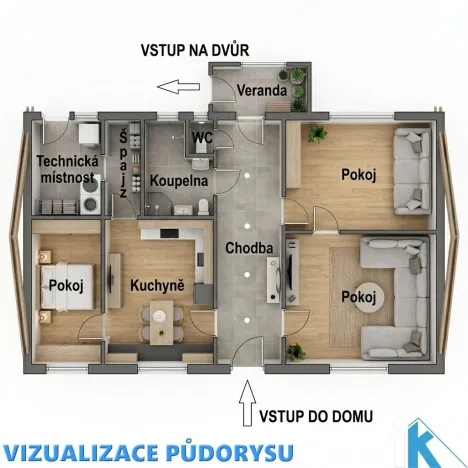 Prodej rodinného domu, Ptení, 85 m2