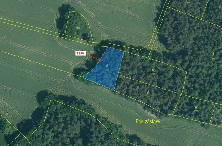 Dražba lesa, Hradiště, 1083 m2