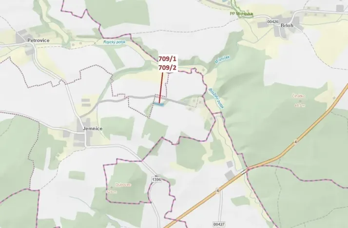 Dražba lesa, Osek, 1823 m2