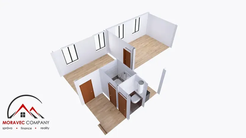 Pronájem bytu 2+kk, Ostrava, Křišťanova, 54 m2