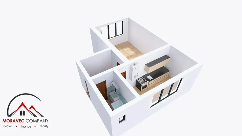 Pronájem bytu 1+1, Ostrava, Newtonova, 41 m2